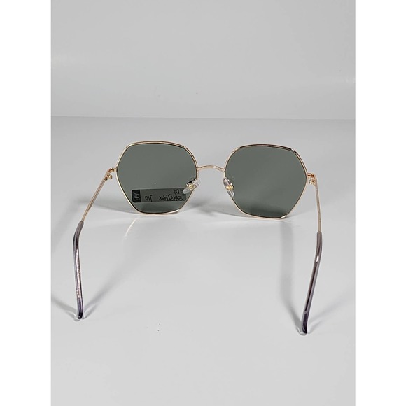 Foster Grant Geometric Alternative Full Frame Gold Metal Sunglasses 54157FGX710 - Picture 5 of 11